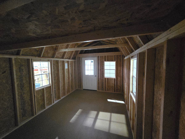 2076 Front Porch on Lofted Barn 10x20 Driftwood Urethane with Hardware trim and Burnished Slate Roof - a permit is easy SOLD - Image 2