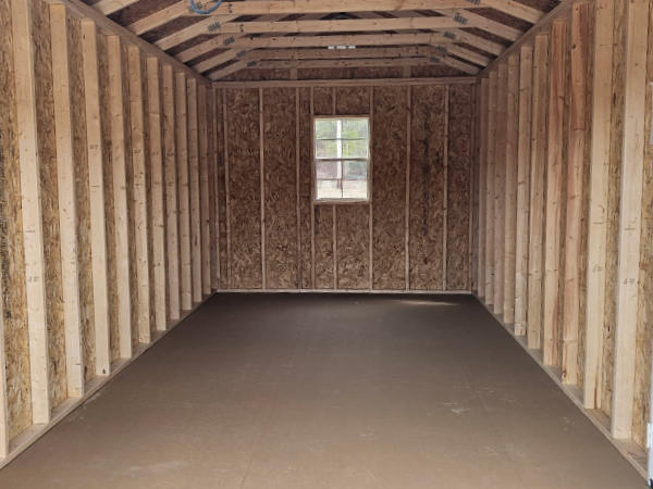 2143: Roll Up door on Utility Shed 10x20 Peppercorn Grey with Pewter Cast Trim and Charcoal Roof- a permit is easy - Image 2