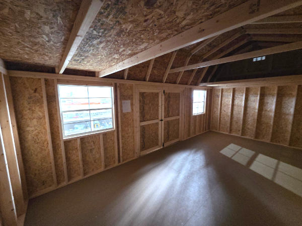 2211 Lofted Barn 10x20 Pewter Cast with Peppercorn Grey Trim and Black Roof - no permit required SOLD - Image 2