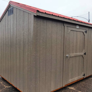 2180 Utility Shed 8x12 Driftwood with Rustic Rd roof - no permit required