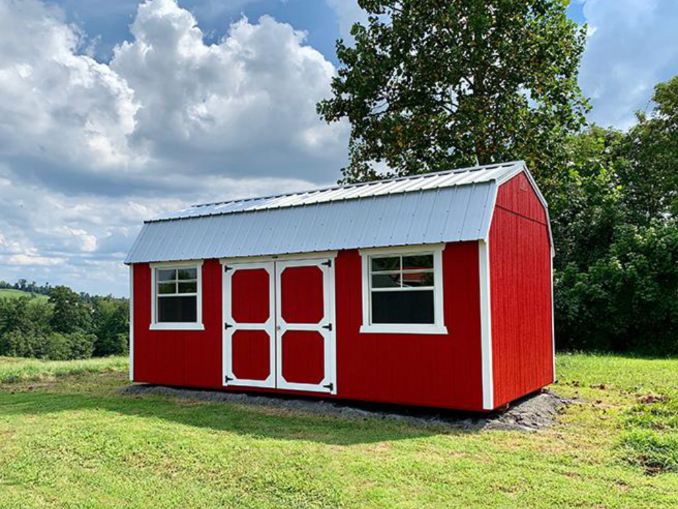 901: Lofted Barn 10x20 Scarlet Red with Barn White Trim - Special Order