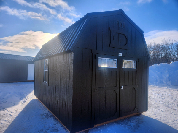 2005 Lofted Barn 10x16 Black with Black Roof - no permit required