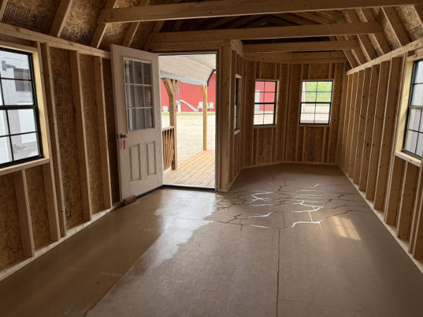 2019 Deluxe Playhouse on Lofted Barn 12×28 Peppercorn, Black Trim, and Black Roof – a permit is easy - Image 2