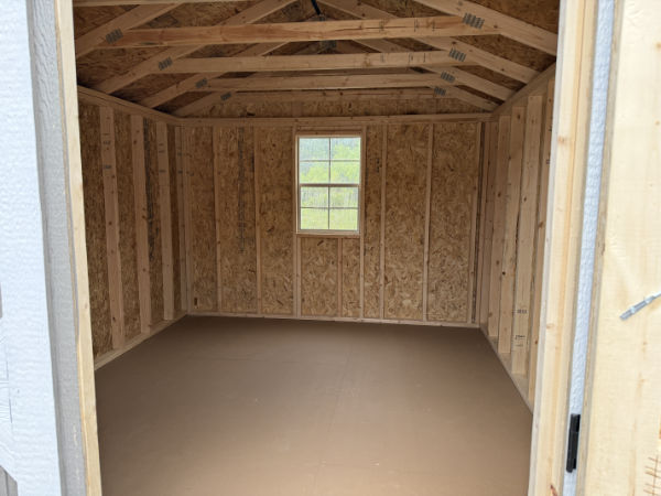 2069 Utility Shed 10x12 Gauntlet Grey with White Trim and Black roof - no permit required - Image 2