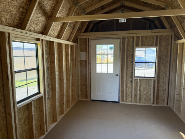 2075 Front Porch on Lofted Barn 10x20 Driftwood Urethane with Hardware trim and Burnished Slate Roof - a permit is easy - Image 2