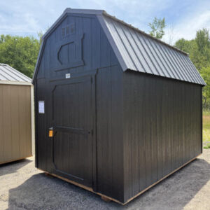 1977 Lofted Barn 8x12 Black with Black Roof - no permit required