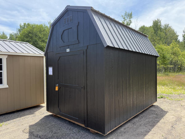 1977 Lofted Barn 8x12 Black with Black Roof - no permit required
