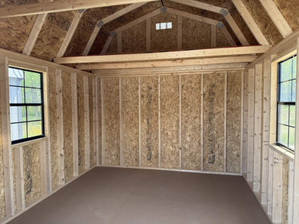 1984 Lofted Barn 10x12 Gauntlet Grey, White trim with Black Roof - no permit required - Image 2